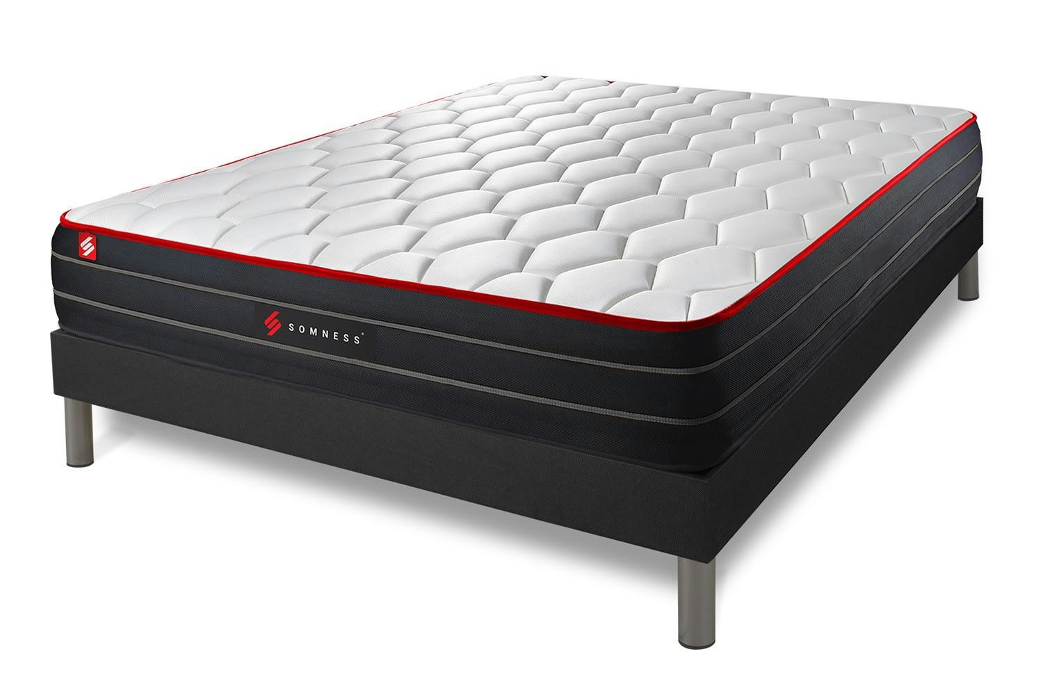 BOOST - Ensemble 140x200 Ressorts et mémoire de forme - sommier kit