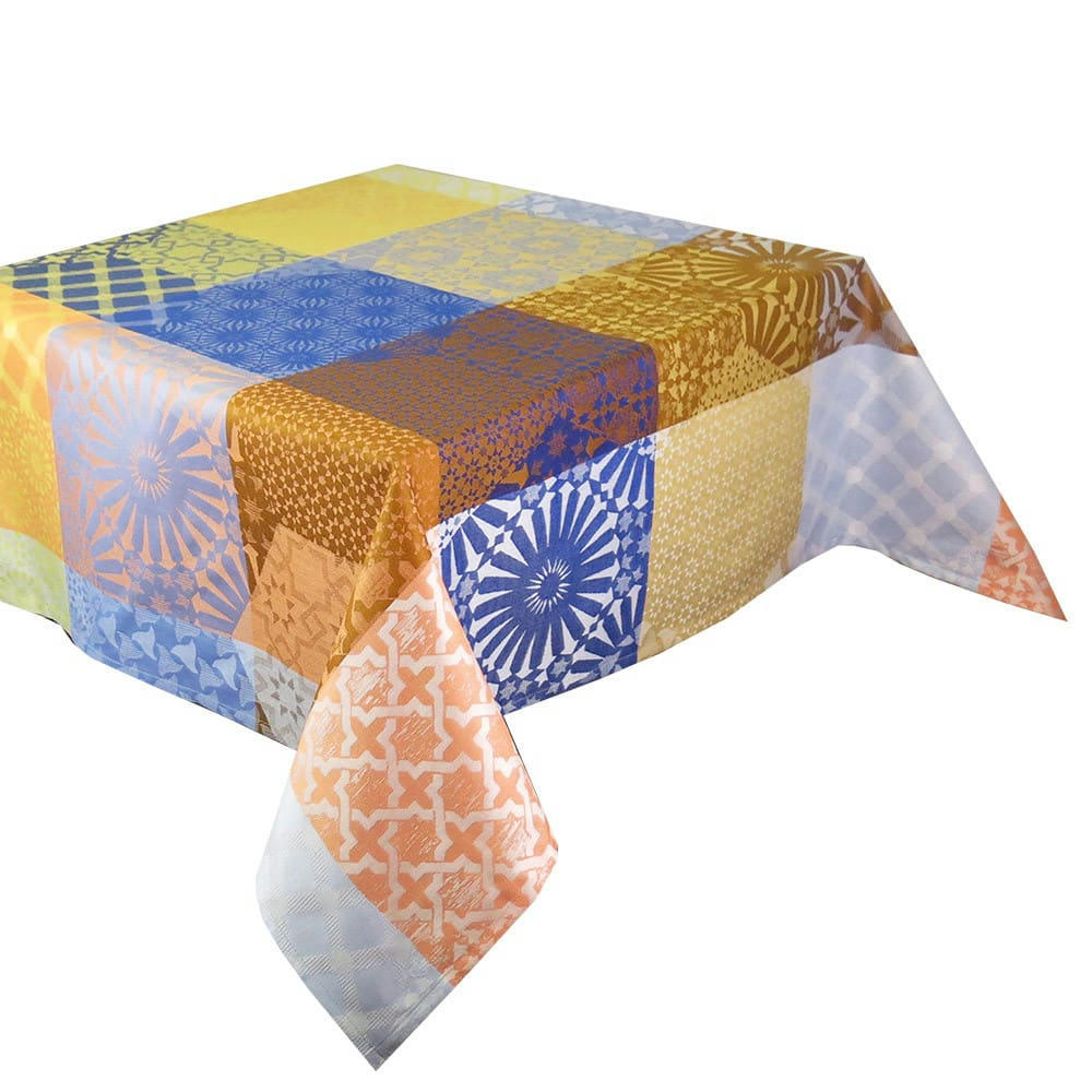 MILLE ZELLIGES CALIENTE - Nappe  pur coton multicolore 155x260
