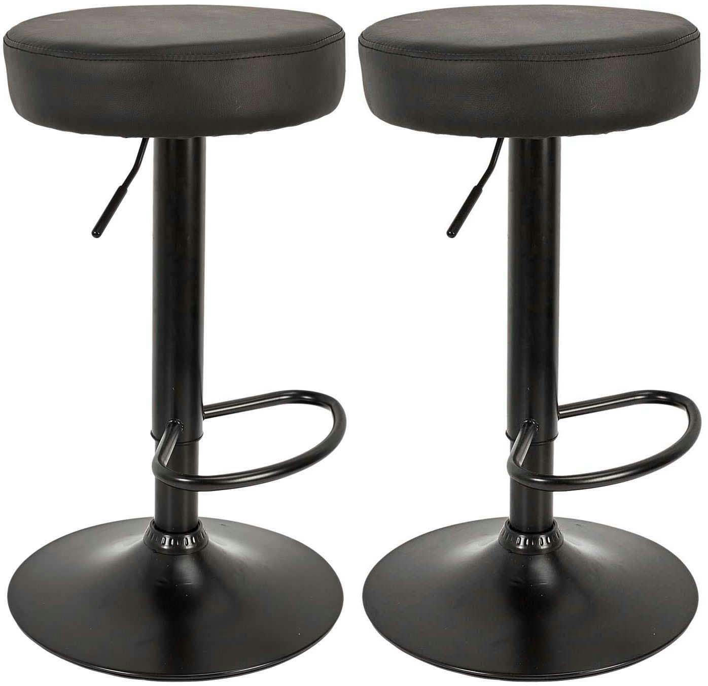 - Tabouret de bar hauteur réglable mumford (lot de 2) noir