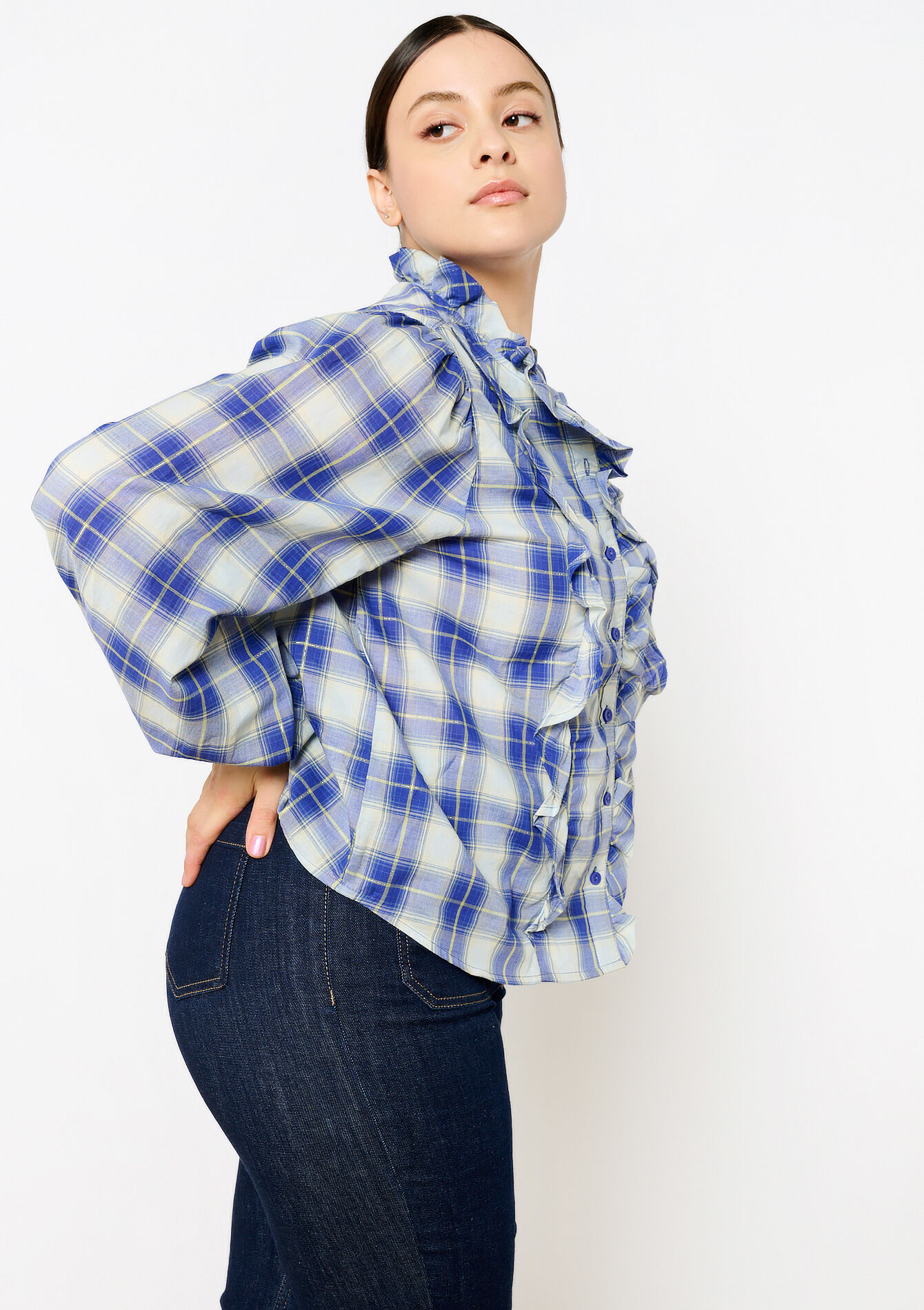 Geruit hemd met franjes