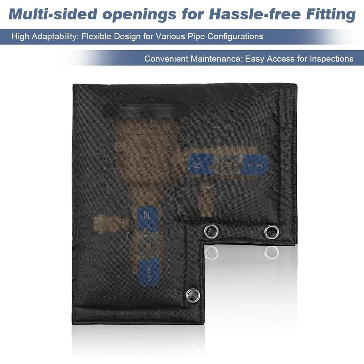 Wellco 12 in. x 13 in. Outdoor Freeze Protection Insulated Cover Faucet Cover Pipe Cover Water Pipe Frost Cover