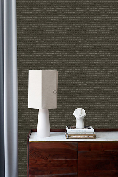 Origin Wallcoverings papier peint peau de crocodile brun foncé 53 cm x 10.05 m
