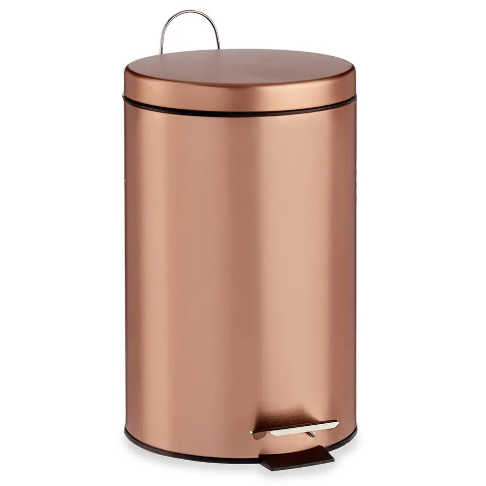 Berilo Pedaalemmer - koperkleurig - 7 l - 30 cm - metaal