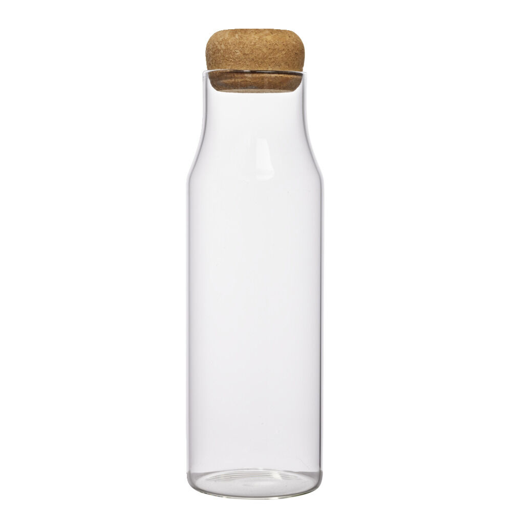 Bouteille en verre avec bouchon liège 1L