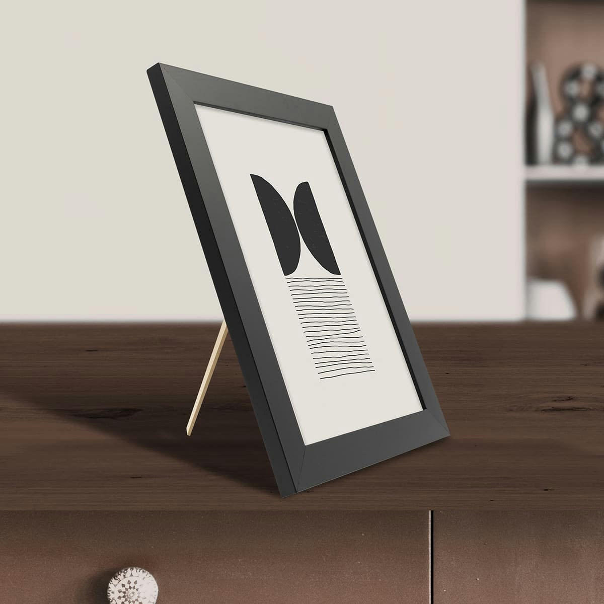 ETERNEL - Cadre photo design noir 18x24 cm bois reconstitué fsc