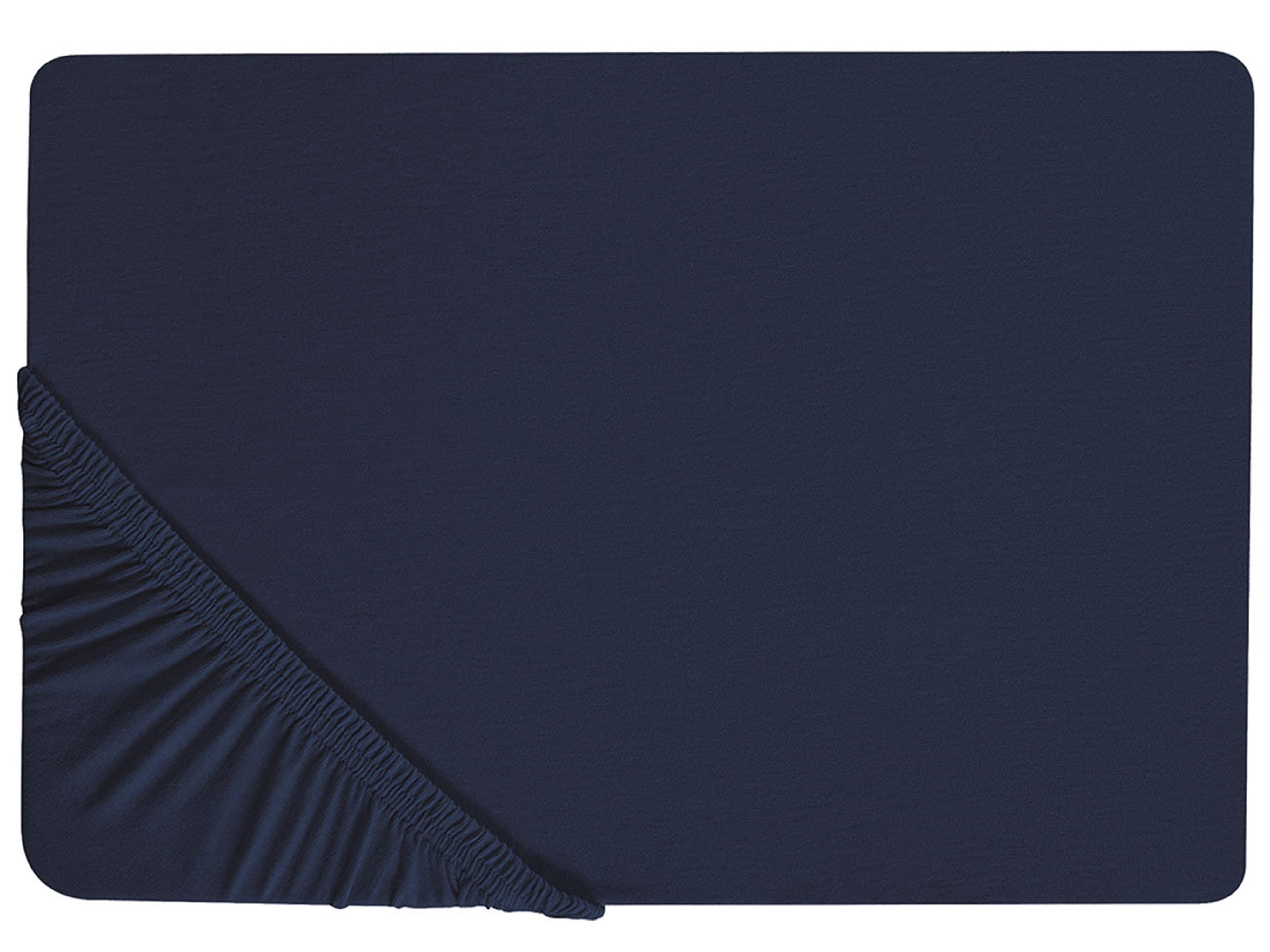 Fitted Sheet HOFUF Cotton 140 x 200 cm Navy Blue