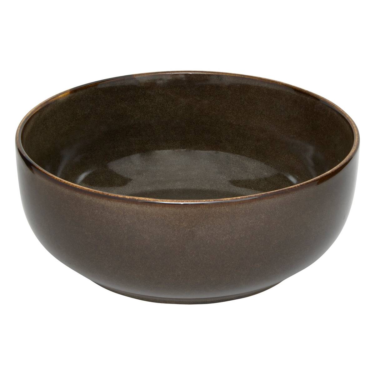 Salad Bowl "Unknown Land" Earthenware, D.21.5 cm, Brown