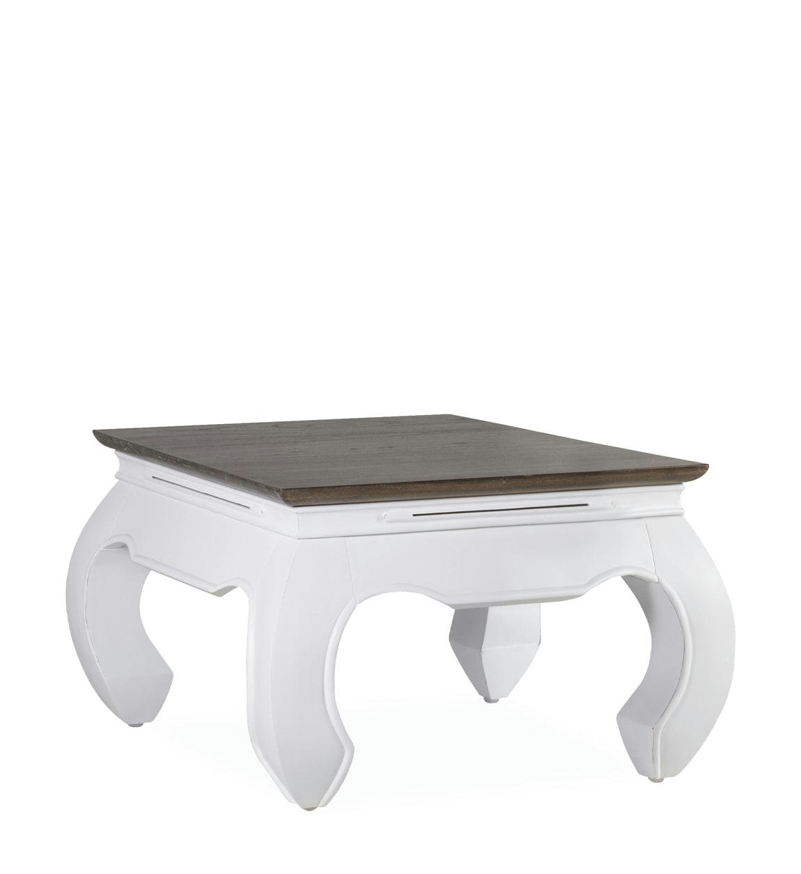 EVEREST - Table basse en bois marron et blanc L 60 cm
