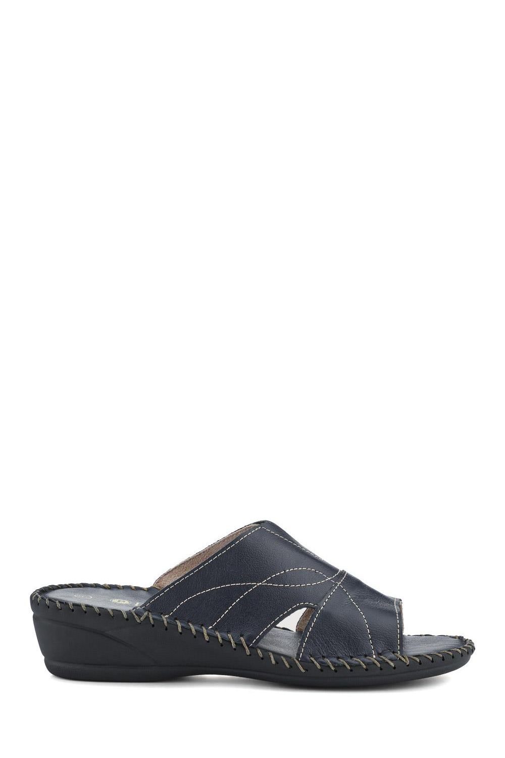 Pavers Leather Cushioned Mules