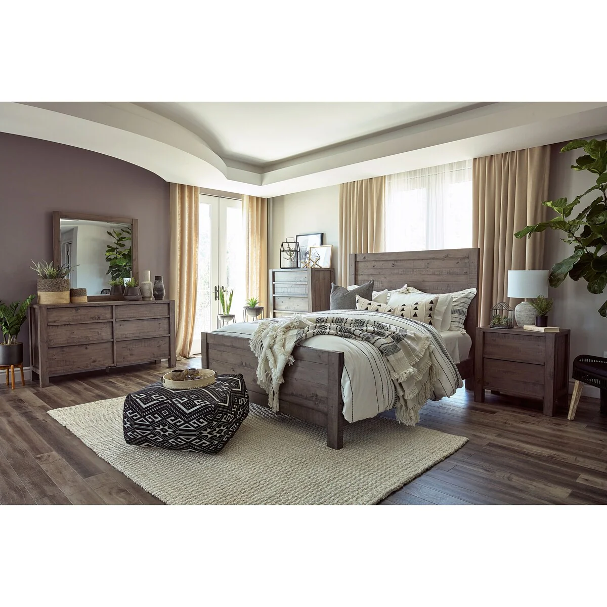 Miller Smokey Mountain 5-piece Panel Bedroom Set