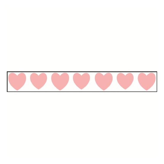 Baby Pink Heart Ribbon 16mm x 4m