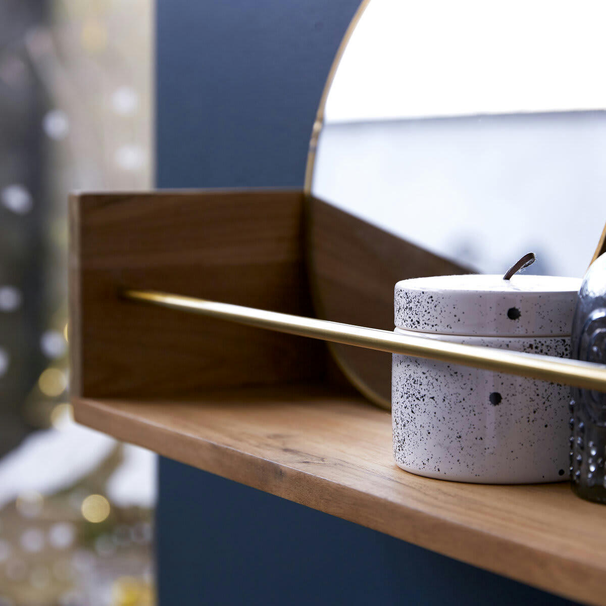 SASHA - Etagère de salle de bain en teck massif 60 cm