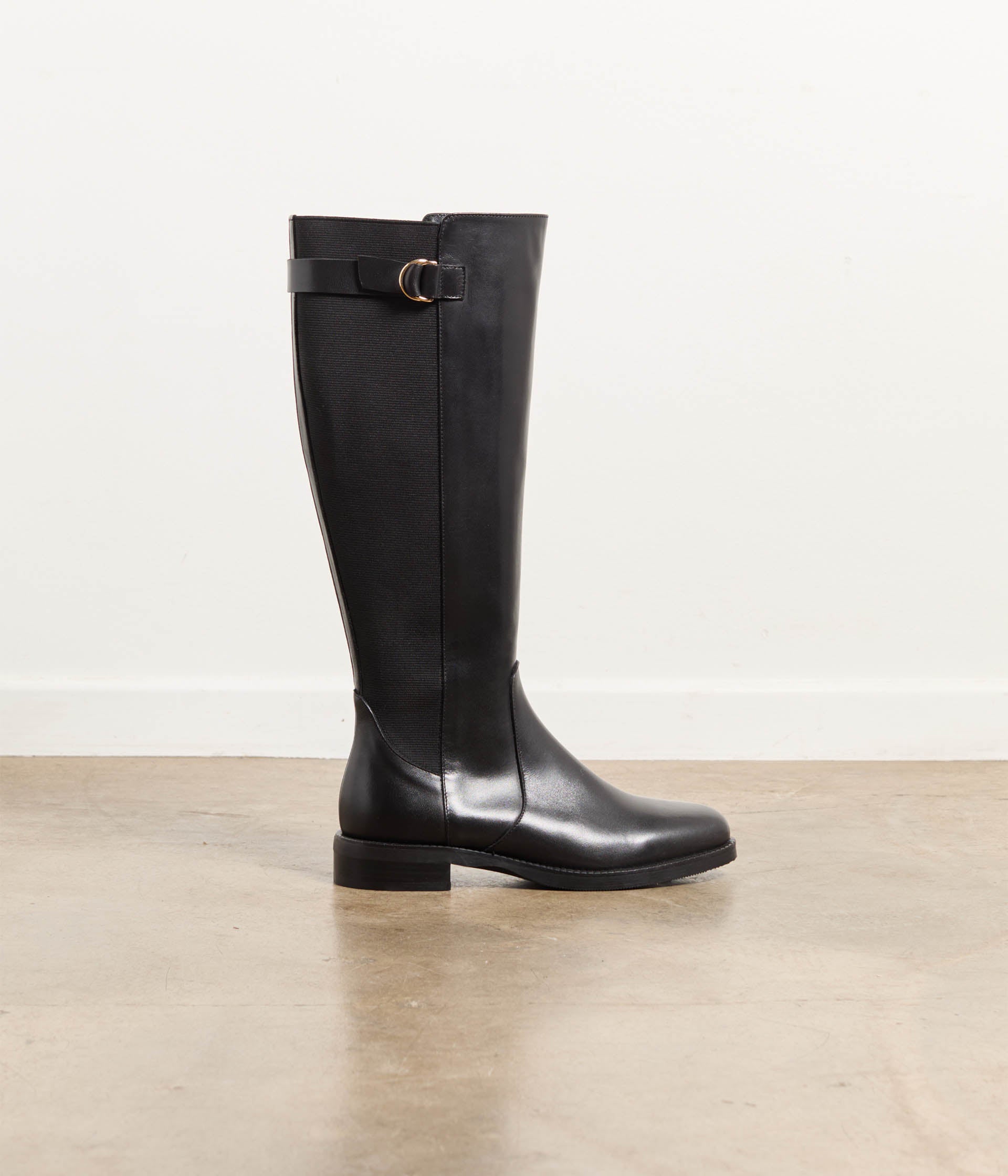 Bottes en cuir noir Lisou