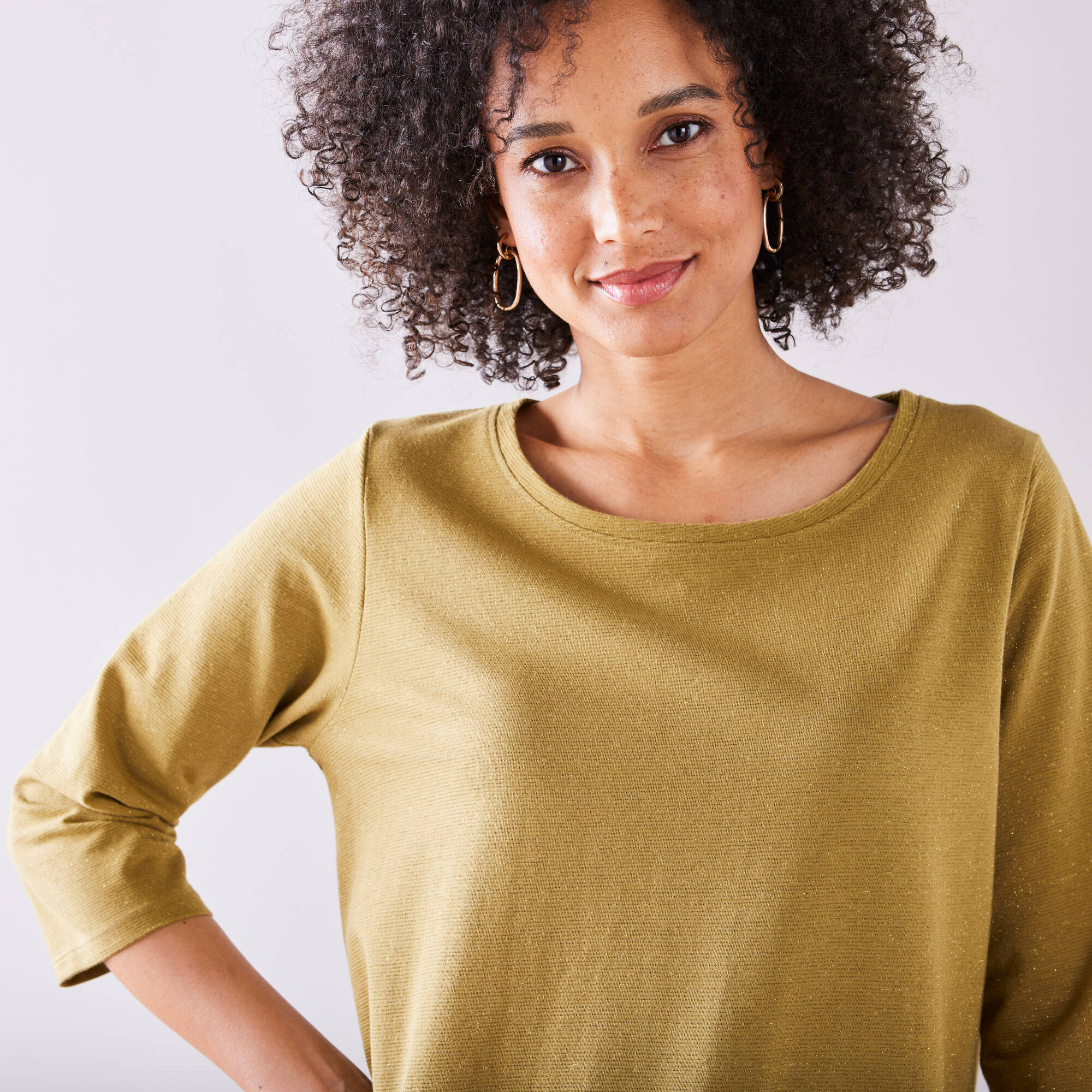 T-shirt maille brillante