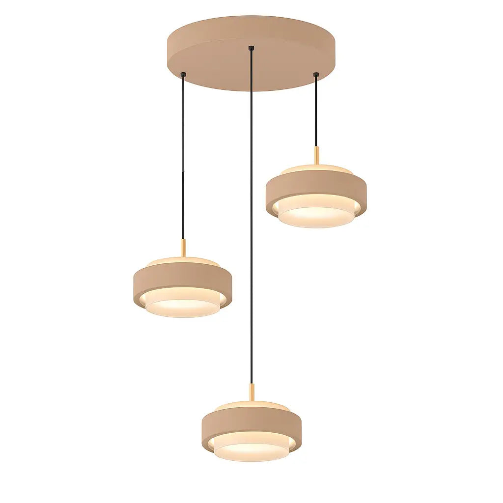 Freelight hanglamp Puleggia - 3 lichts - 33 x 150  cm - beige