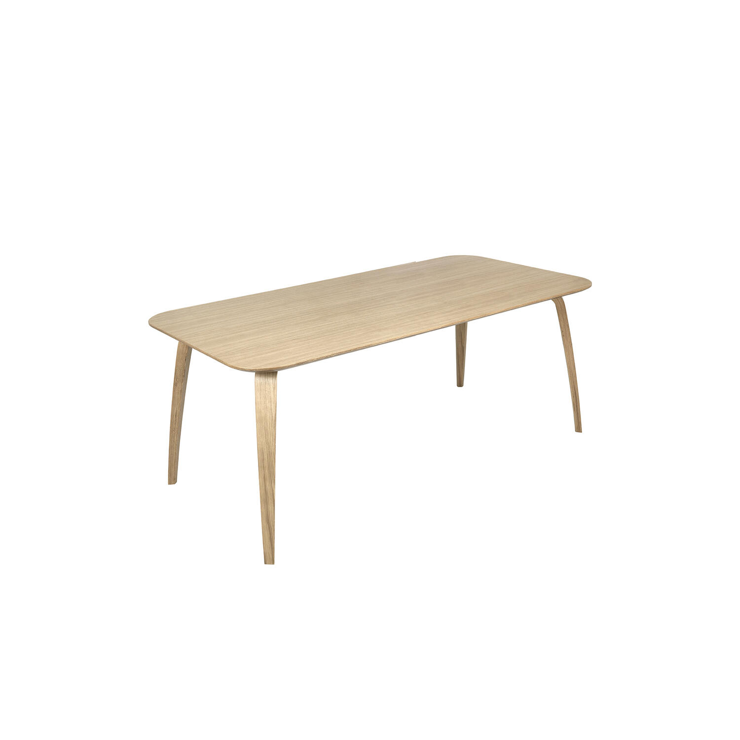 GUBI Rectangular Dining Table, matt lacquered oak