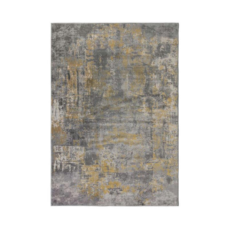 WONDERLUST - Tapis design gris et ocre Cocktail 120 x 170