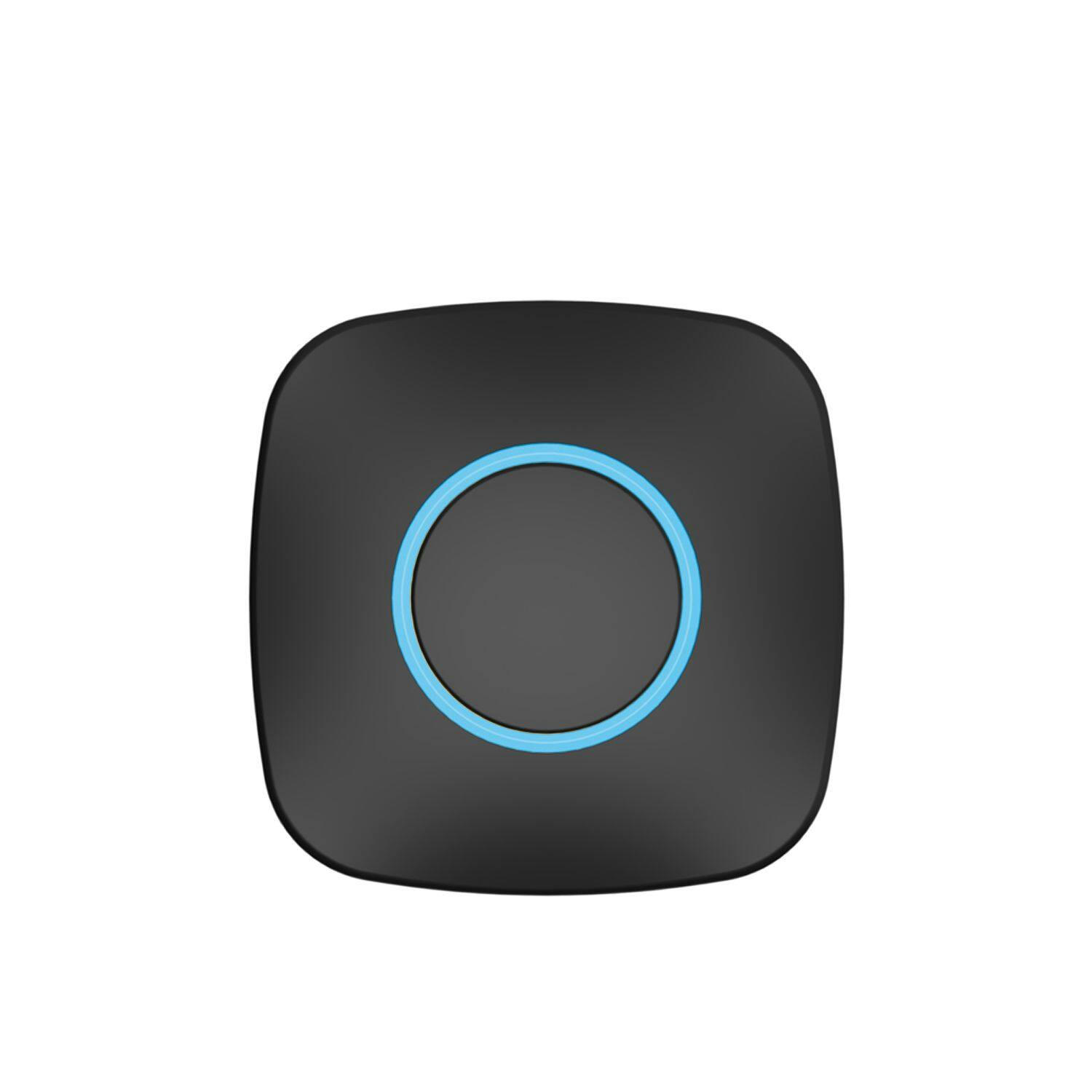 Globe Wireless Surface Mount Water-Resistant Lighted Doorbell Push Button, Black Plastic