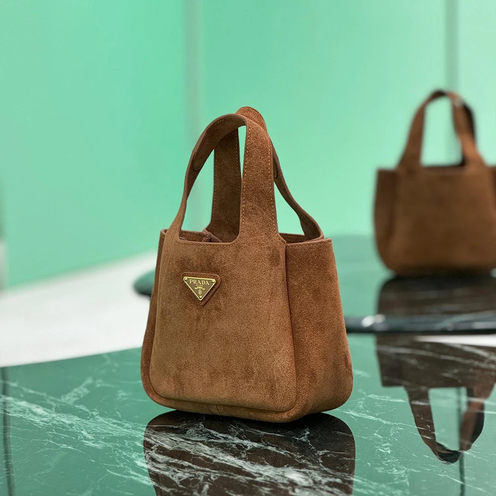 Prada mini suede tote bag