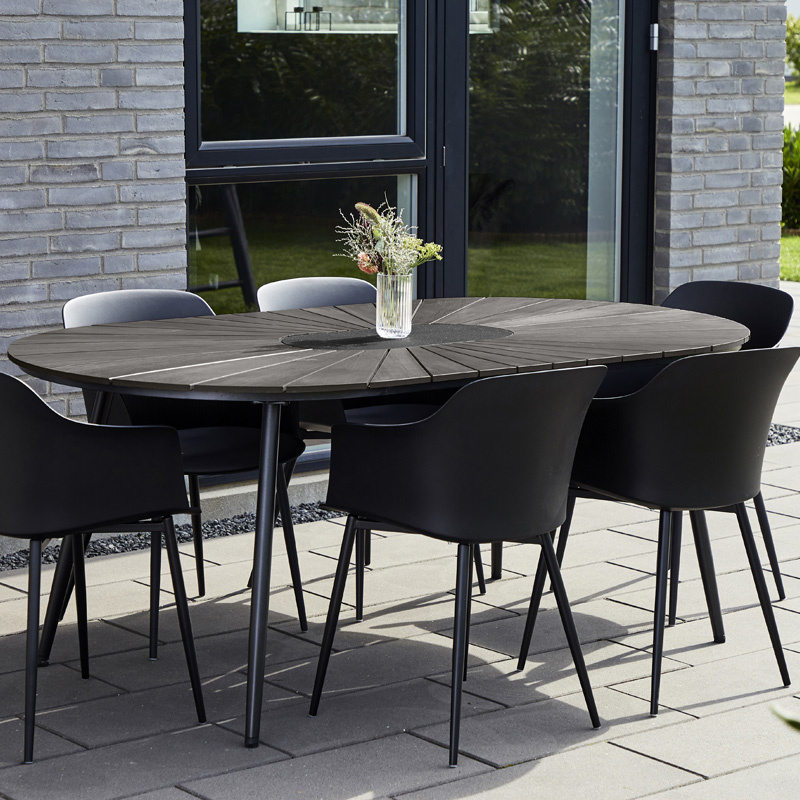 Lisomme Liam ovale tuintafel polywood - 195 x 103 cm