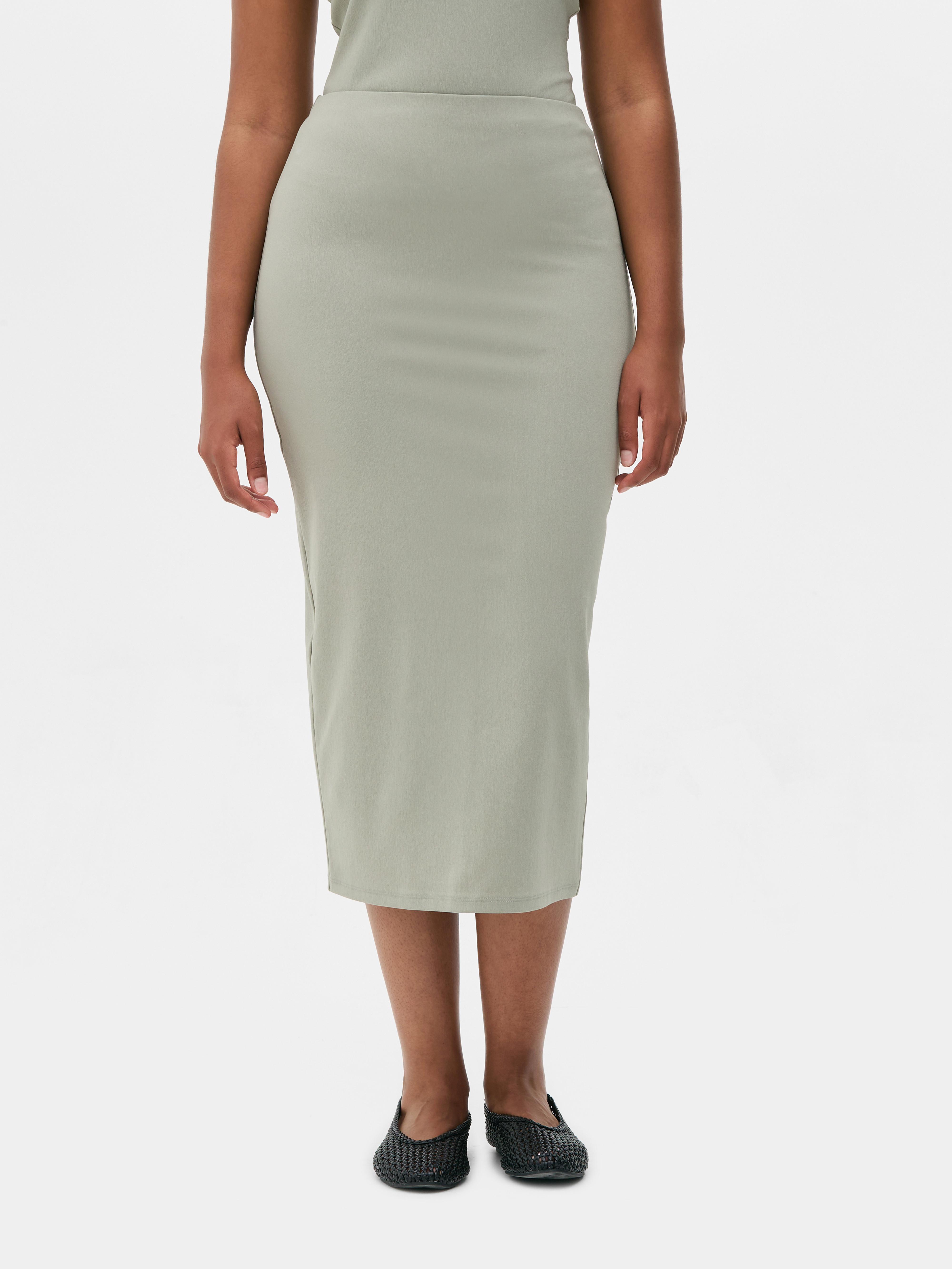 Crepe Midi Skirt