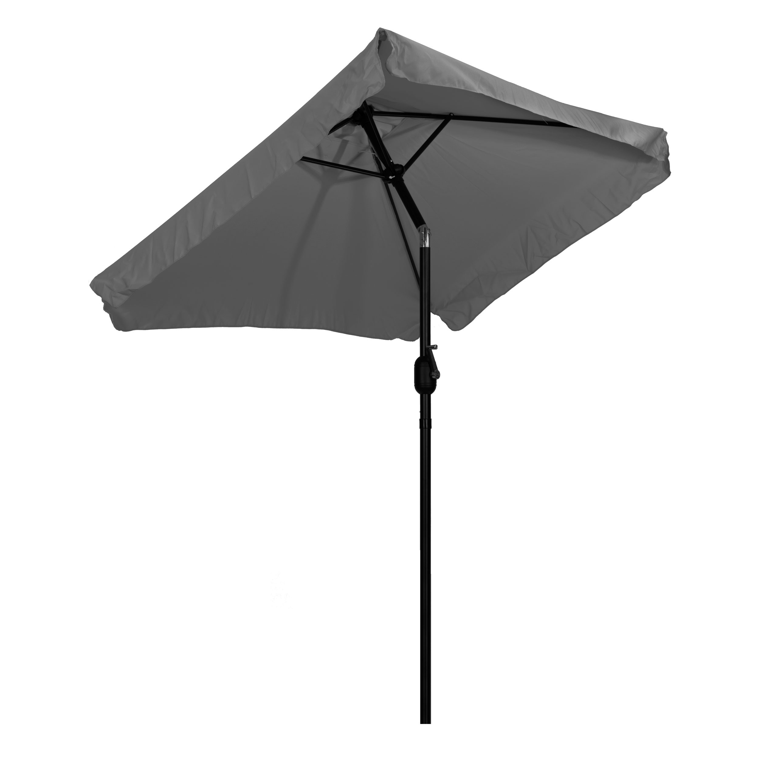 Prostokątny duży parasol ogrodowy łamany szary 200 x 140 cm