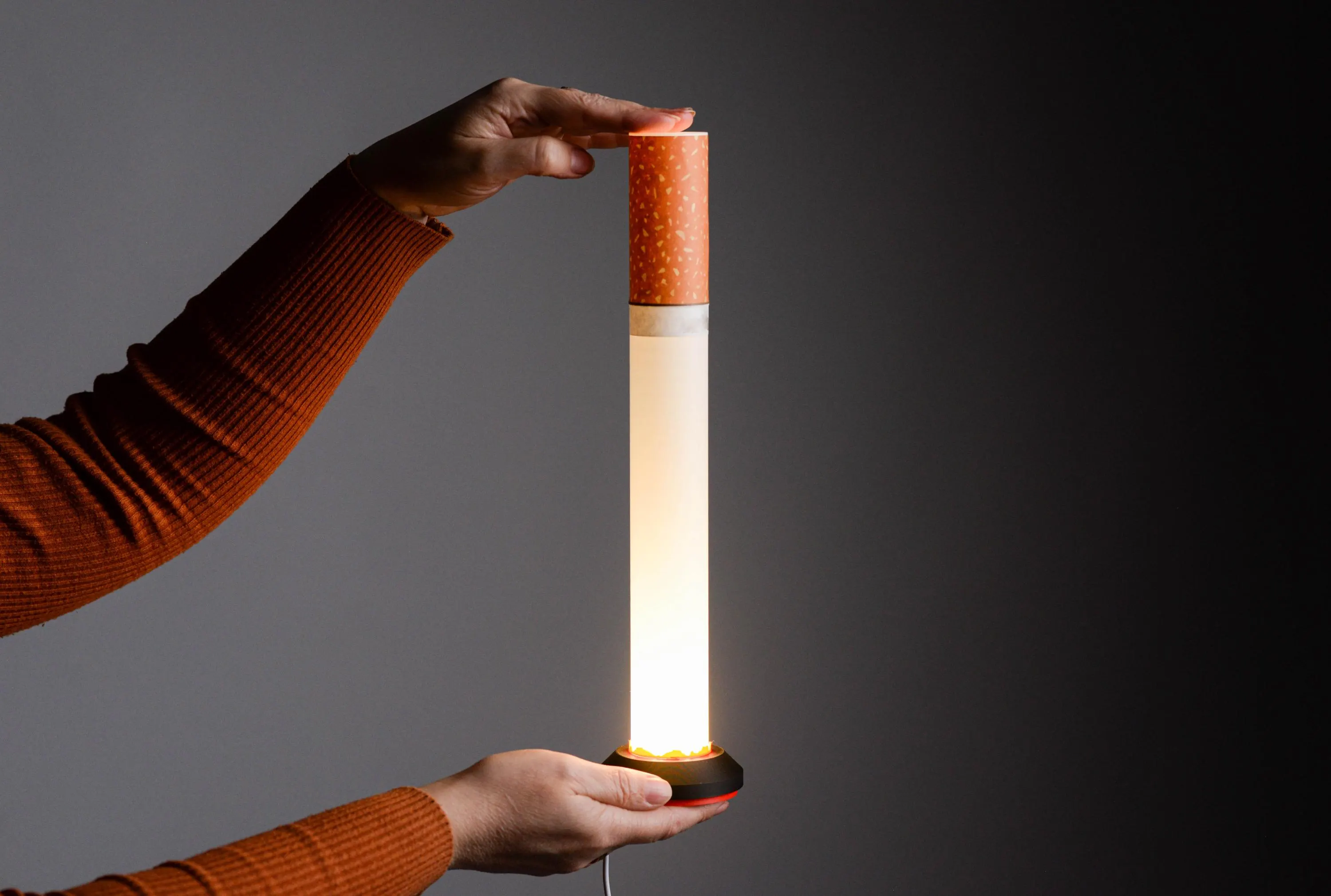 Leopard Cigarette Lamp, Custom Label Available, Modern Table Lamp, Personalized gift, Ambient Night Light, Minimalist Tube Light