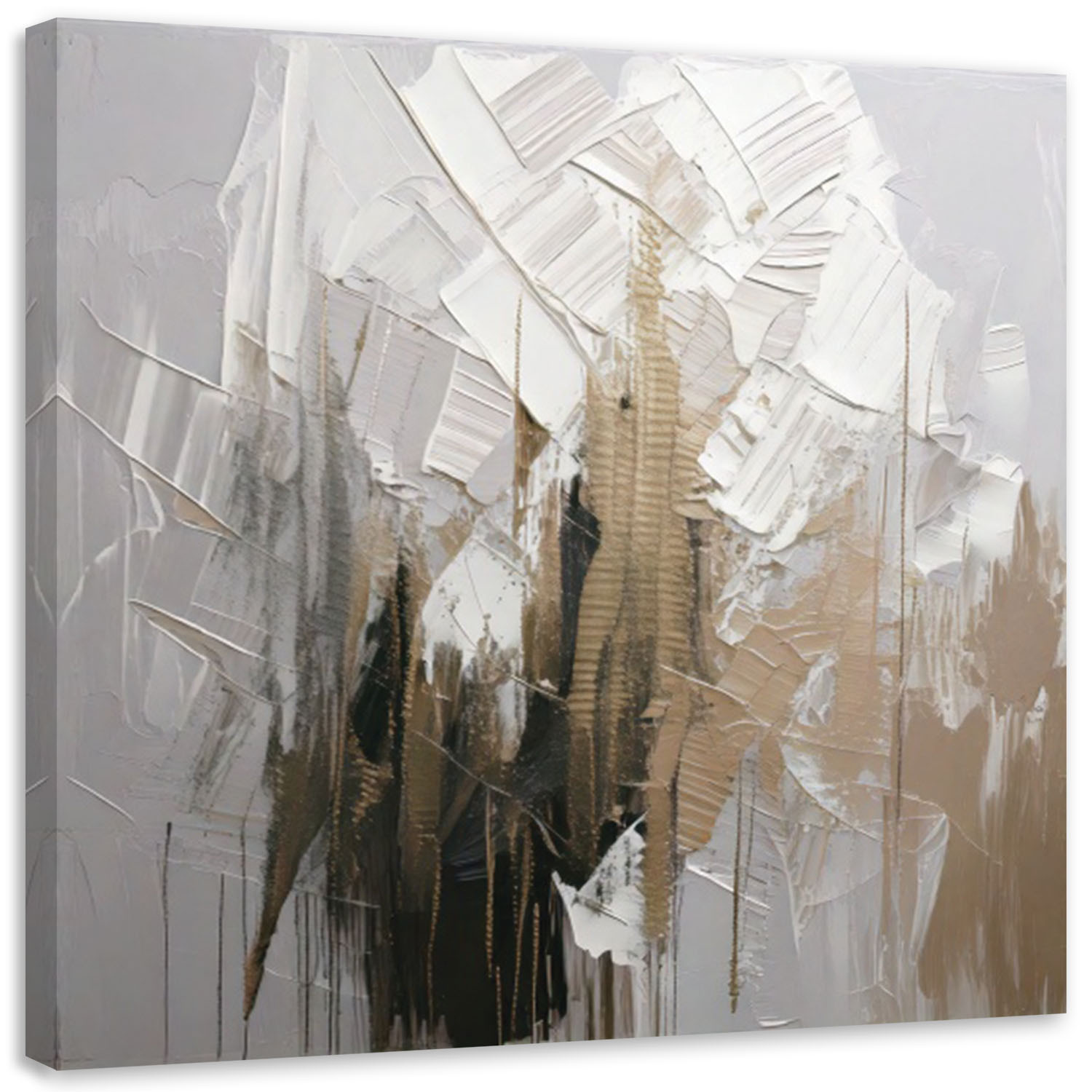 Feeby Obraz do salonu, Abstrakcja Tekstura Neutralne Barwy 30x30