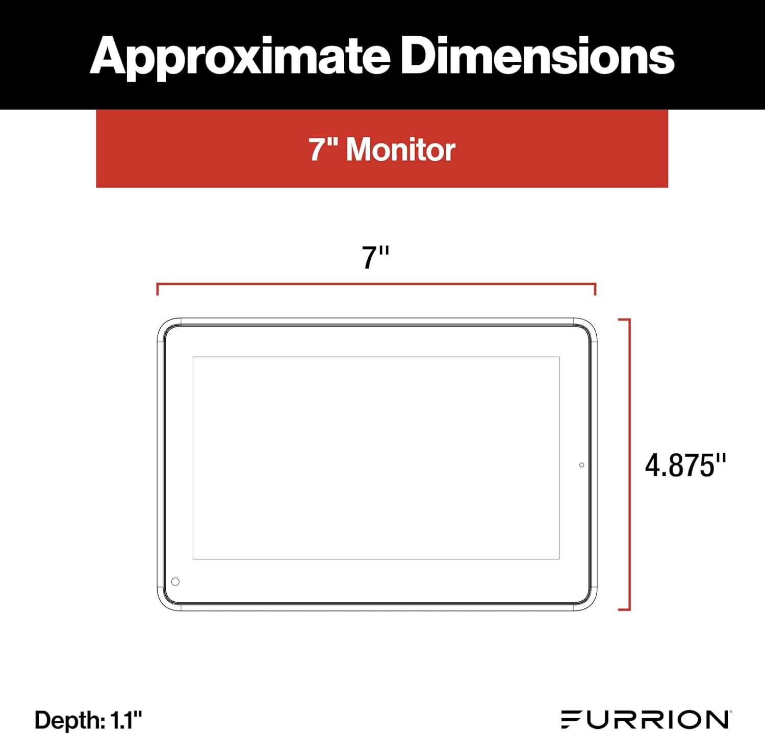 Furrion Vision S+ RV Observation System with 7 Monitor  Sharkfin  Infrared Night Vision  Live Streaming  Wide Viewing Angle - FOS7HTASF