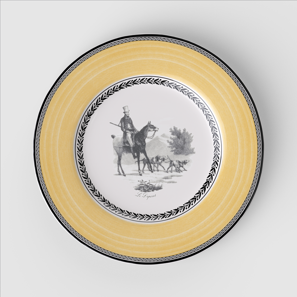 Audun Dinner plate - Multi-colored, 10.7'', Premium Porcelain