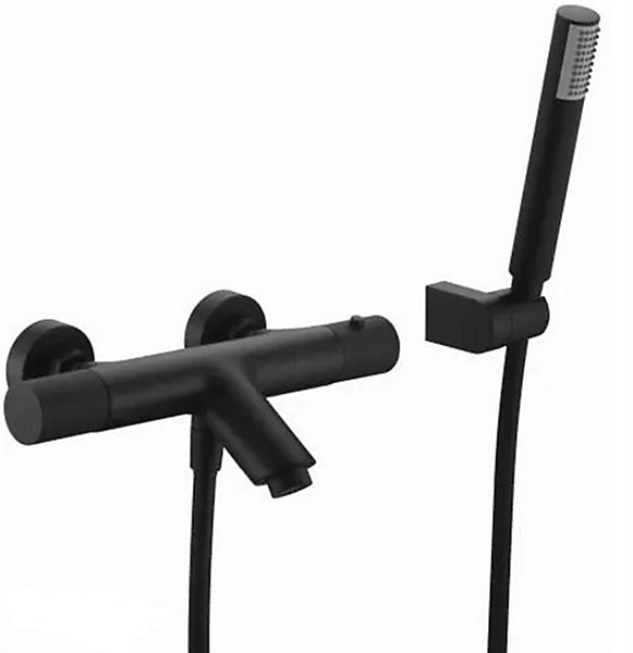 Mitigeur thermostatique de bain et douche LINE - Longueur mitigeur: 306 mm - Largeur mitigeur: 164 mm - Chromé