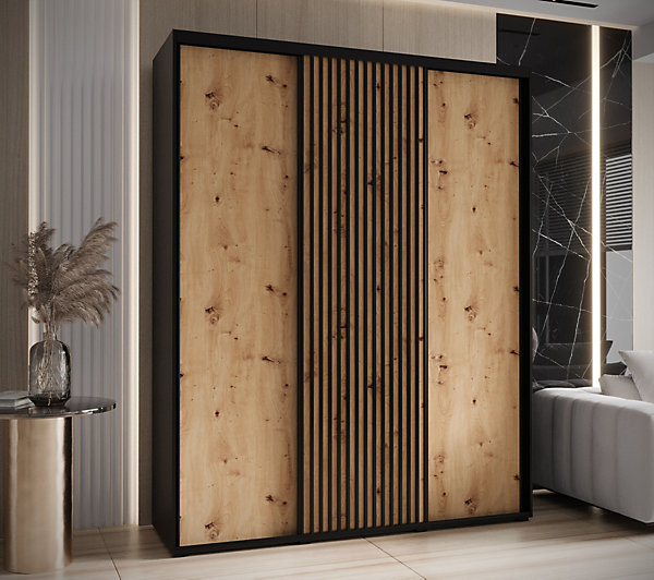 Armoire Lanko 1 a portes coulissantes H. 235,2 x L. 200 x P. 45 3 portes
