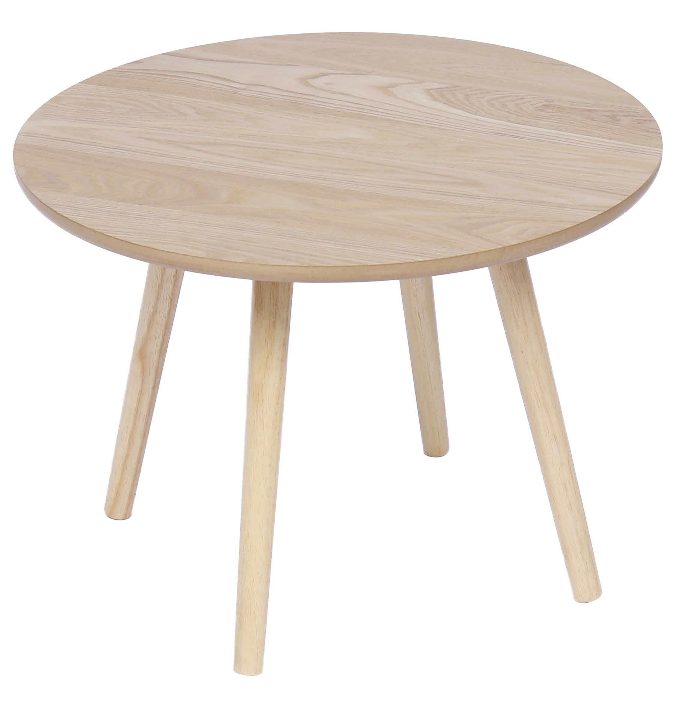 - Table d'appoint en bois massif coloris naturel