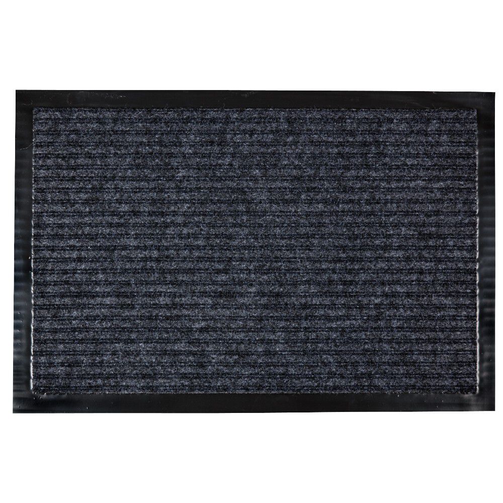 Tapis d'entrée intérieur anti-dérapant gris 40x60cm