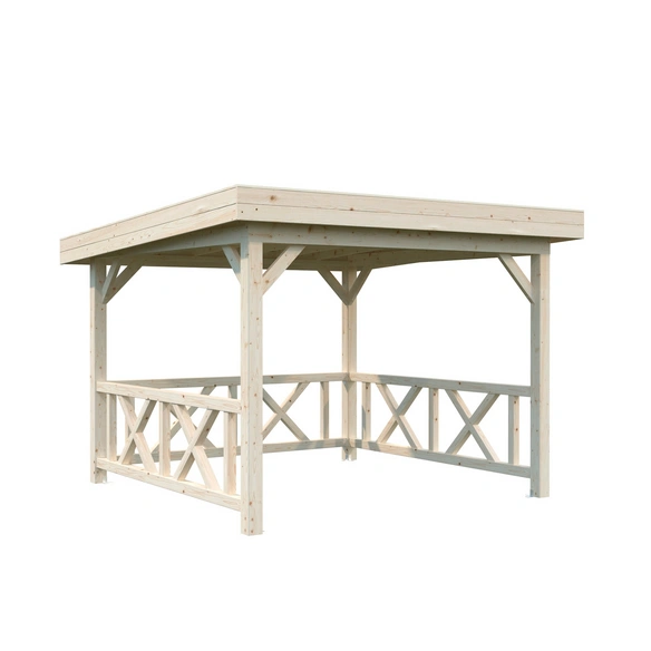 Pavillon »Lenna Set 301«, BxHxT: 300 x 245 x 300 cm, transparent tauchgrundiert