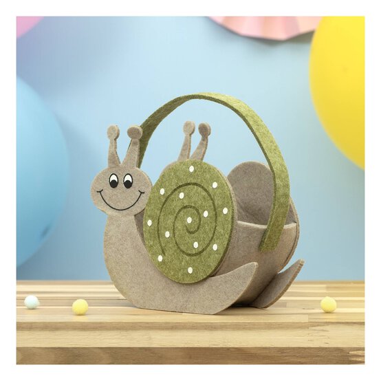 Snail Felt Bucket