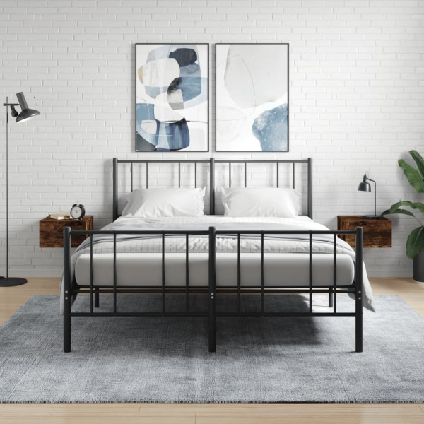 2x Szafka Nocna Wisząca Brąz Komoda Stolik Nocny Do Sypialni 35x35x20 cm