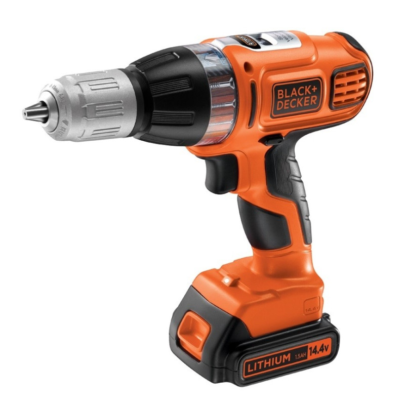 Perceuse à percussion sur batterie Autoselect ASL148KB 14,4 V BLACK DECKER