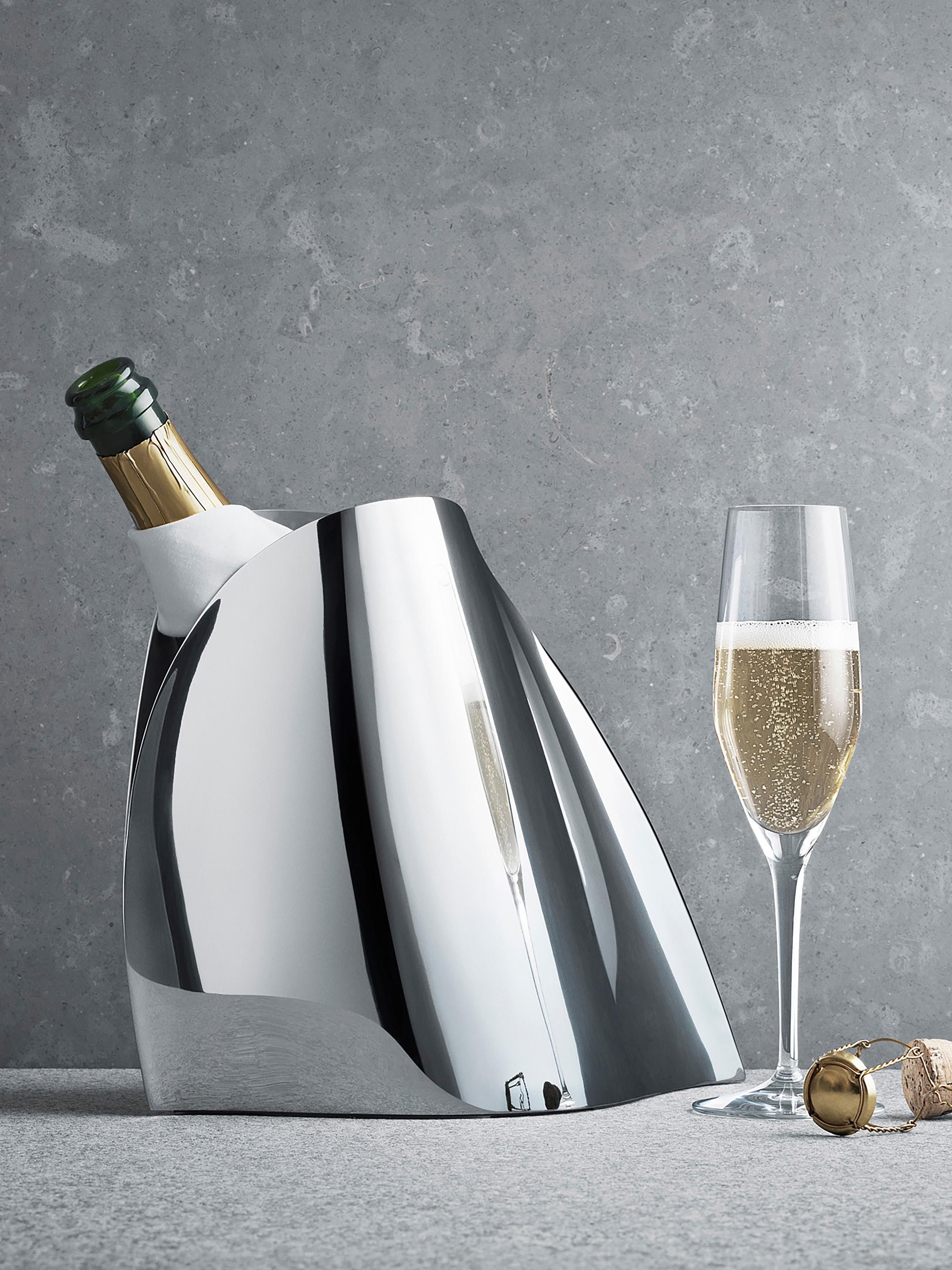 Edelstahl-Champagnerkühler Indulgence in organischer Form