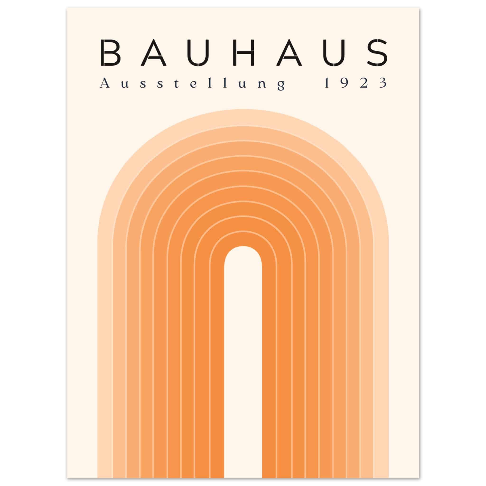 Artfulprints Poster Bauhaus - Orange rainbow  - 30x40 cm - Oranje