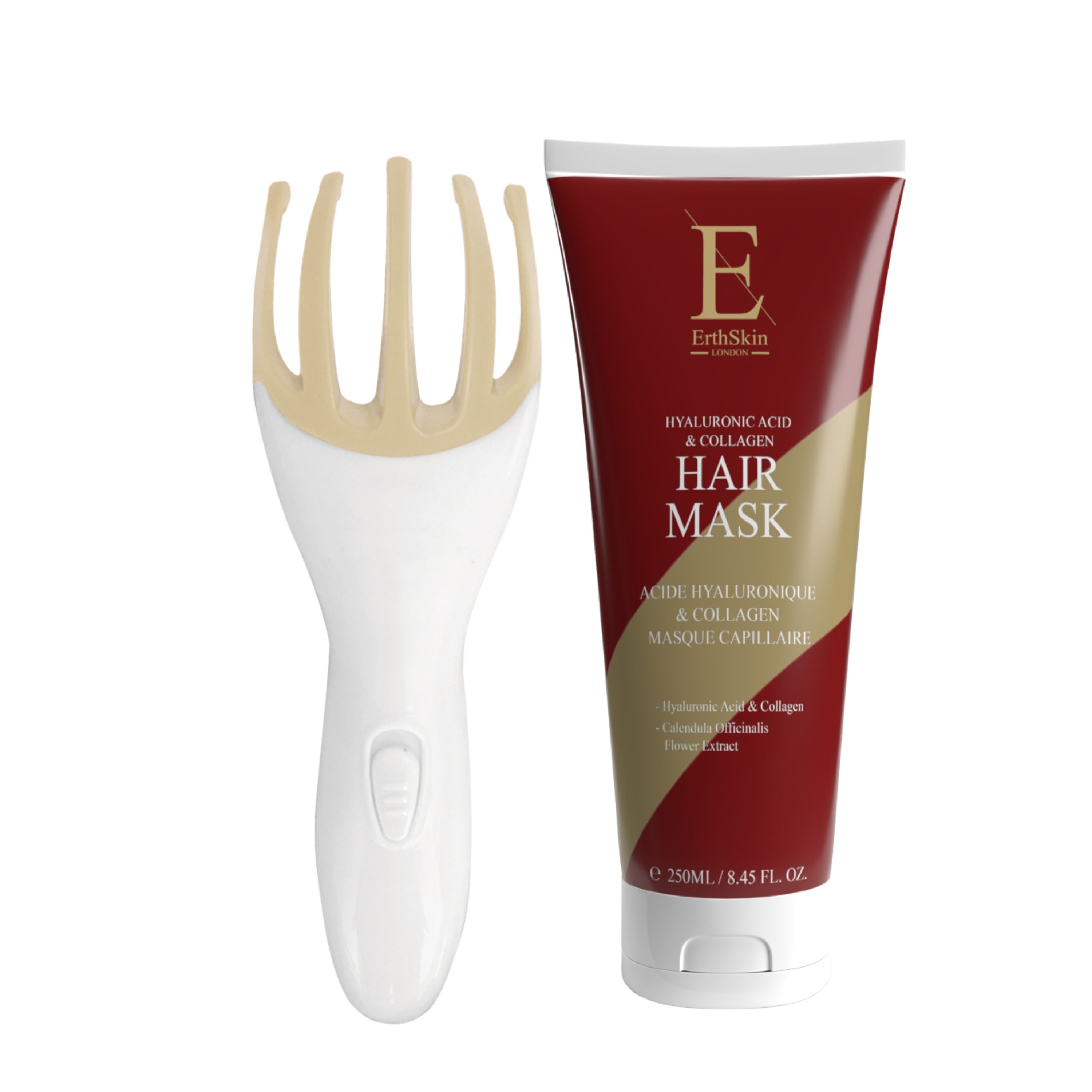 Erth Skin London Hydra Collagen Hair Mask 250ml   Revival E-Massager Device