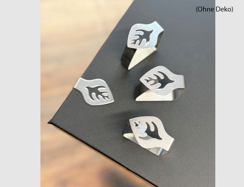 Tischtuchklammern Blatt Edelstahl