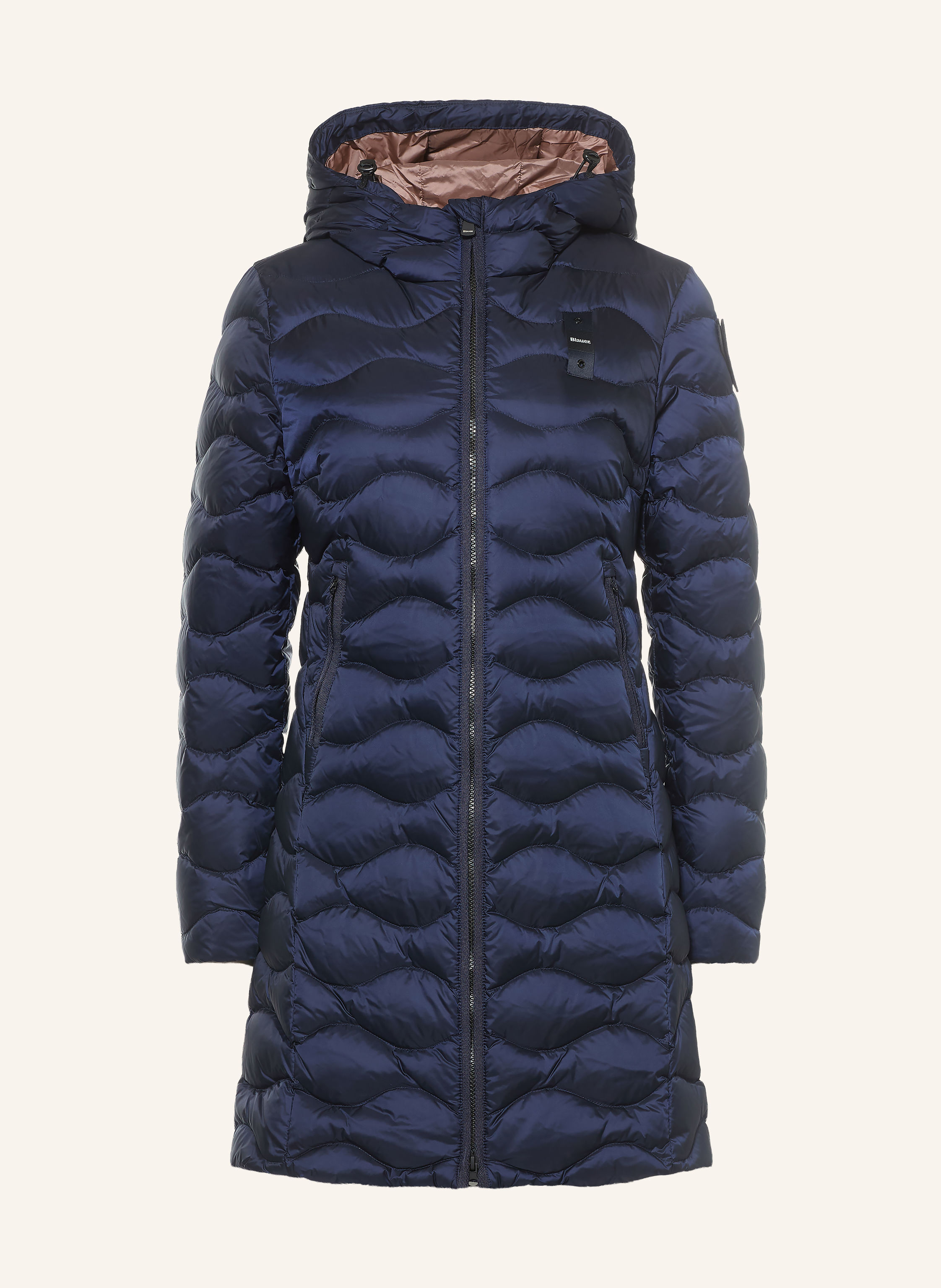 Blauer Daunenjacke LYNE mit Schmucksteinen