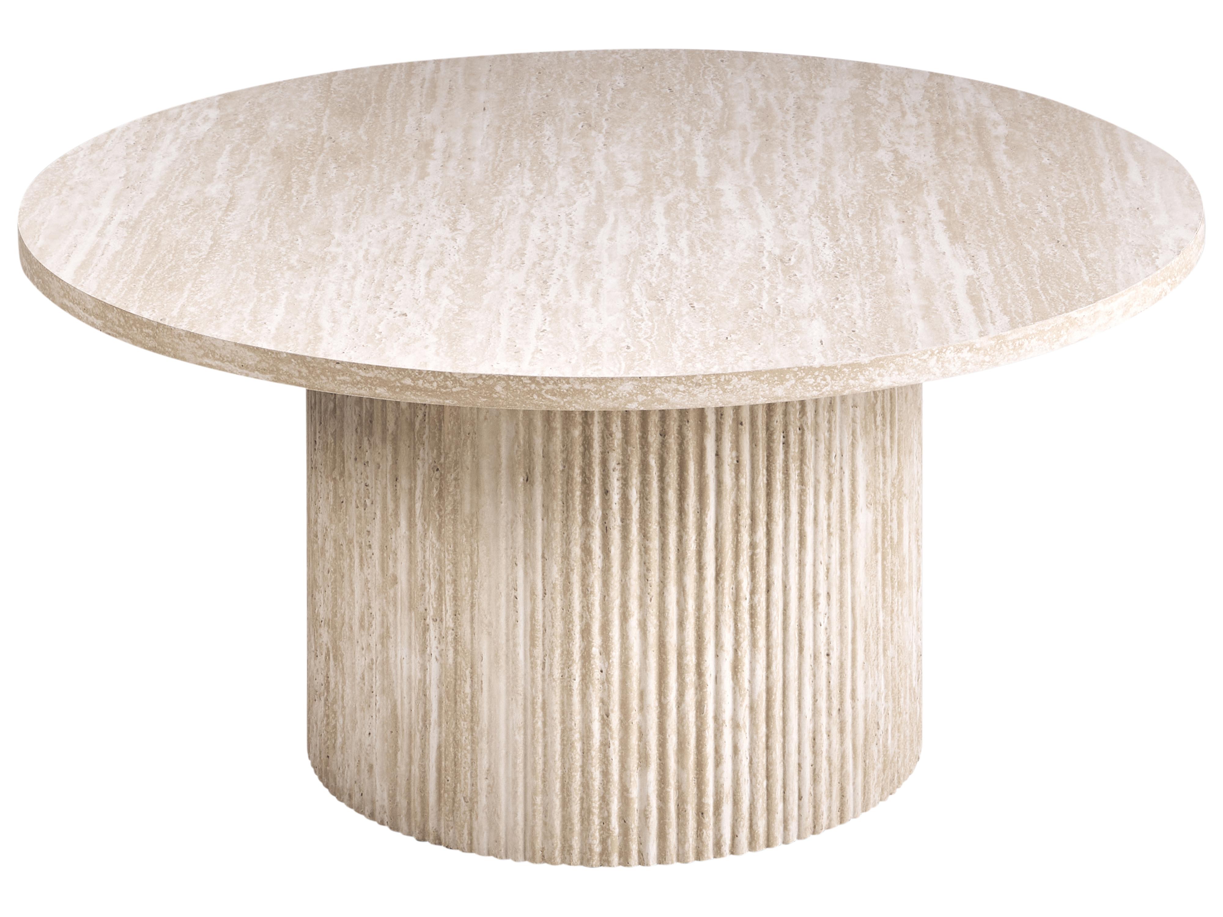 Coffee Table AMMON Travertine Effect