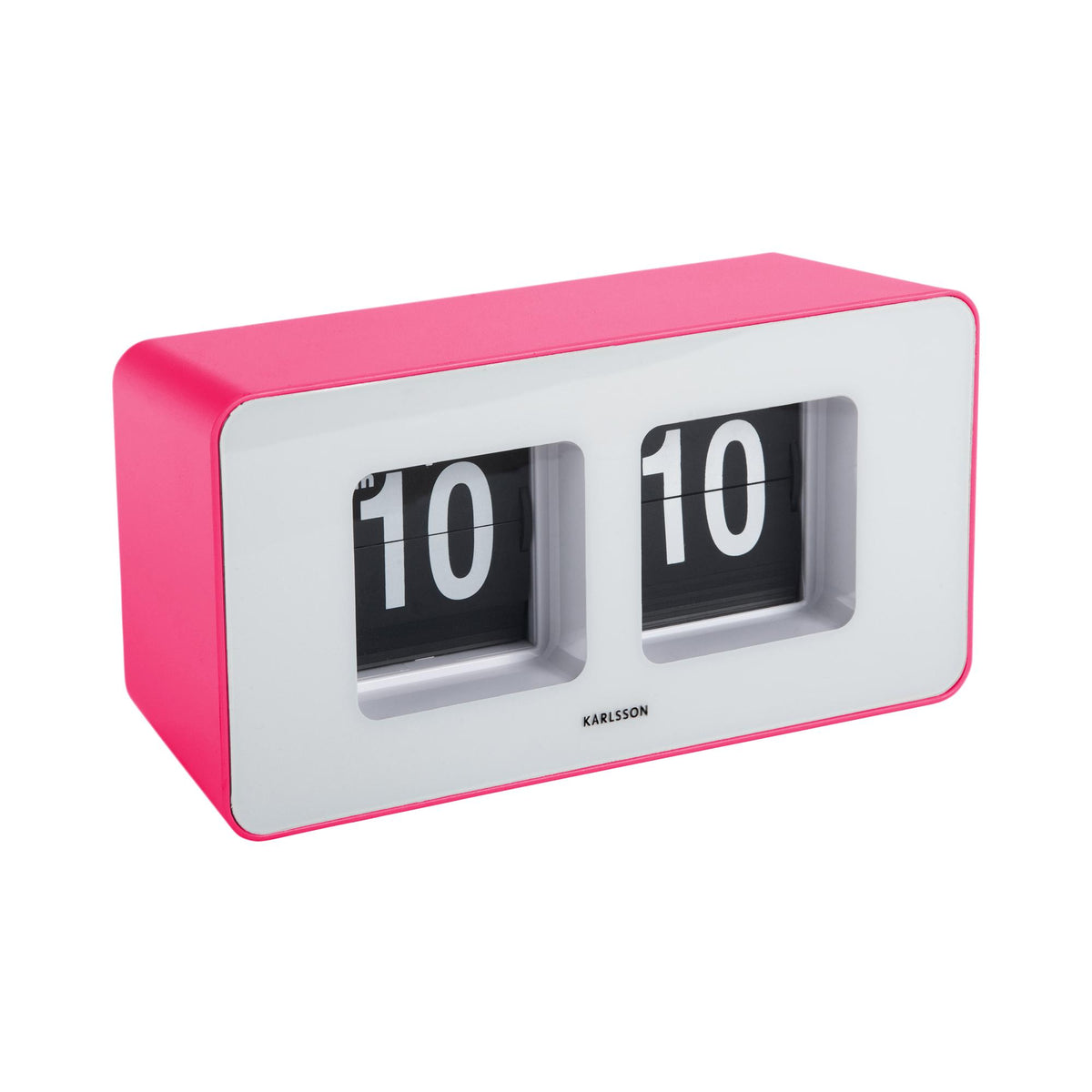 Karlsson wandklok Funky Flip - roze - 7x17.7x9.2cm