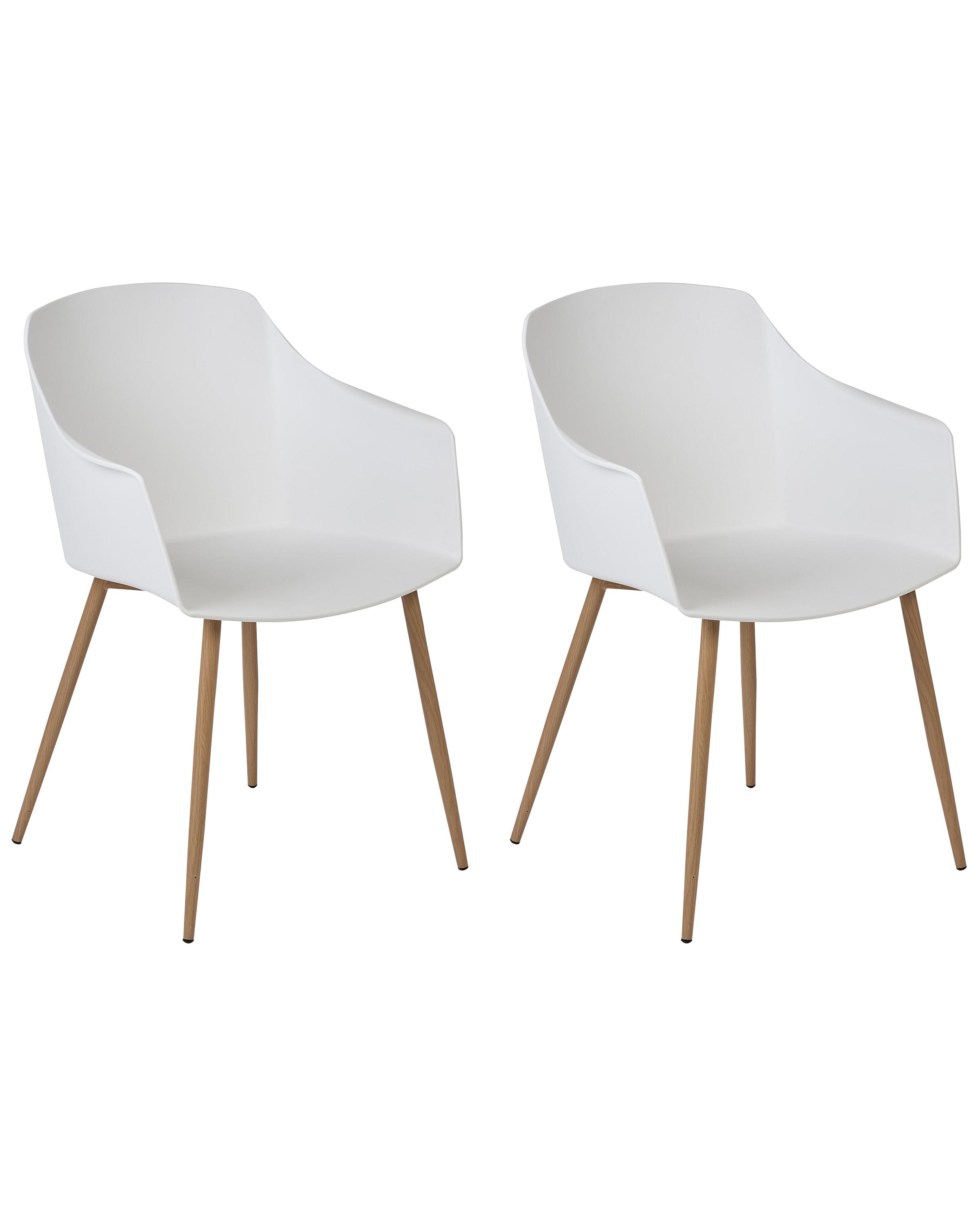 Set of 2 Dining Chairs FONDA II White