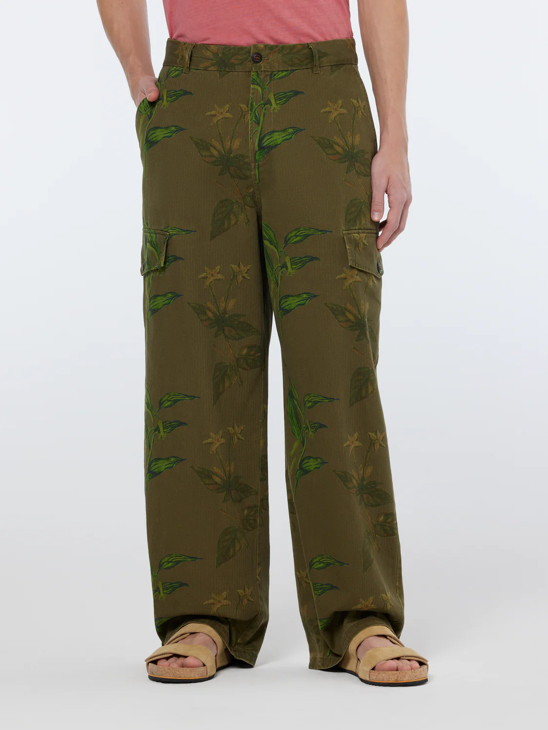 Daze Structured Printed Wide Fit Cargo Pant