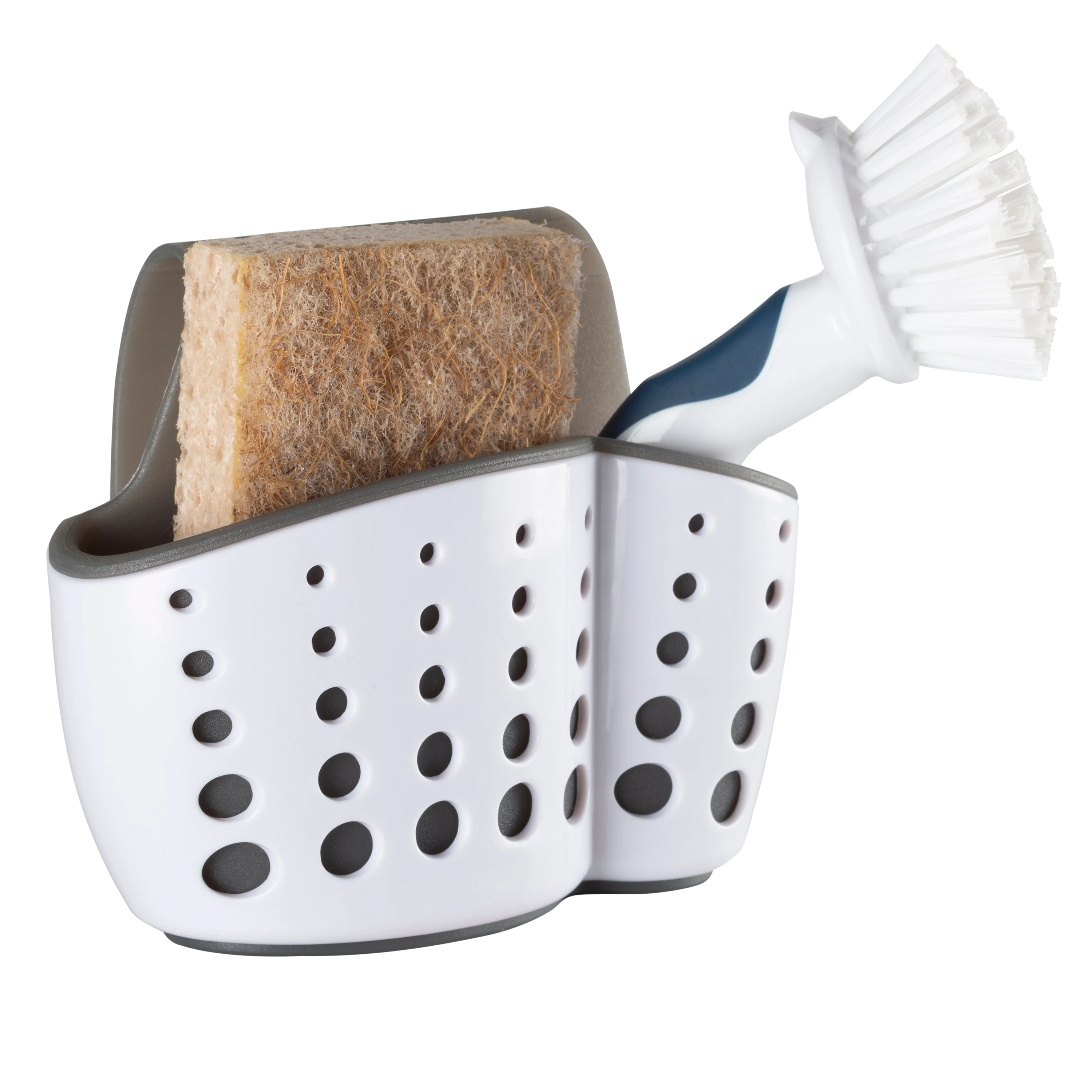 Kitchen Details 2-in-1 Sponge and Brush Sink Caddy - 5.7x 2x 4.7