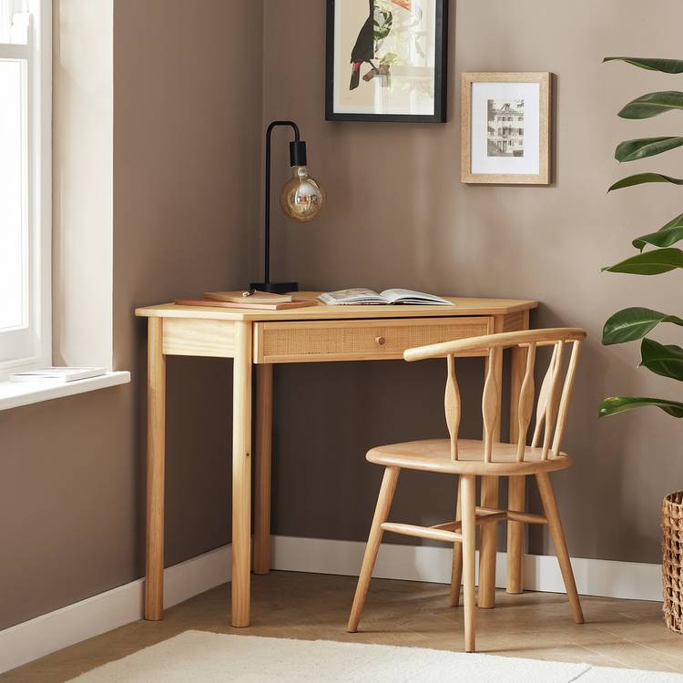 Habitat Simone 1 Drawer Corner Office Desk - Natural