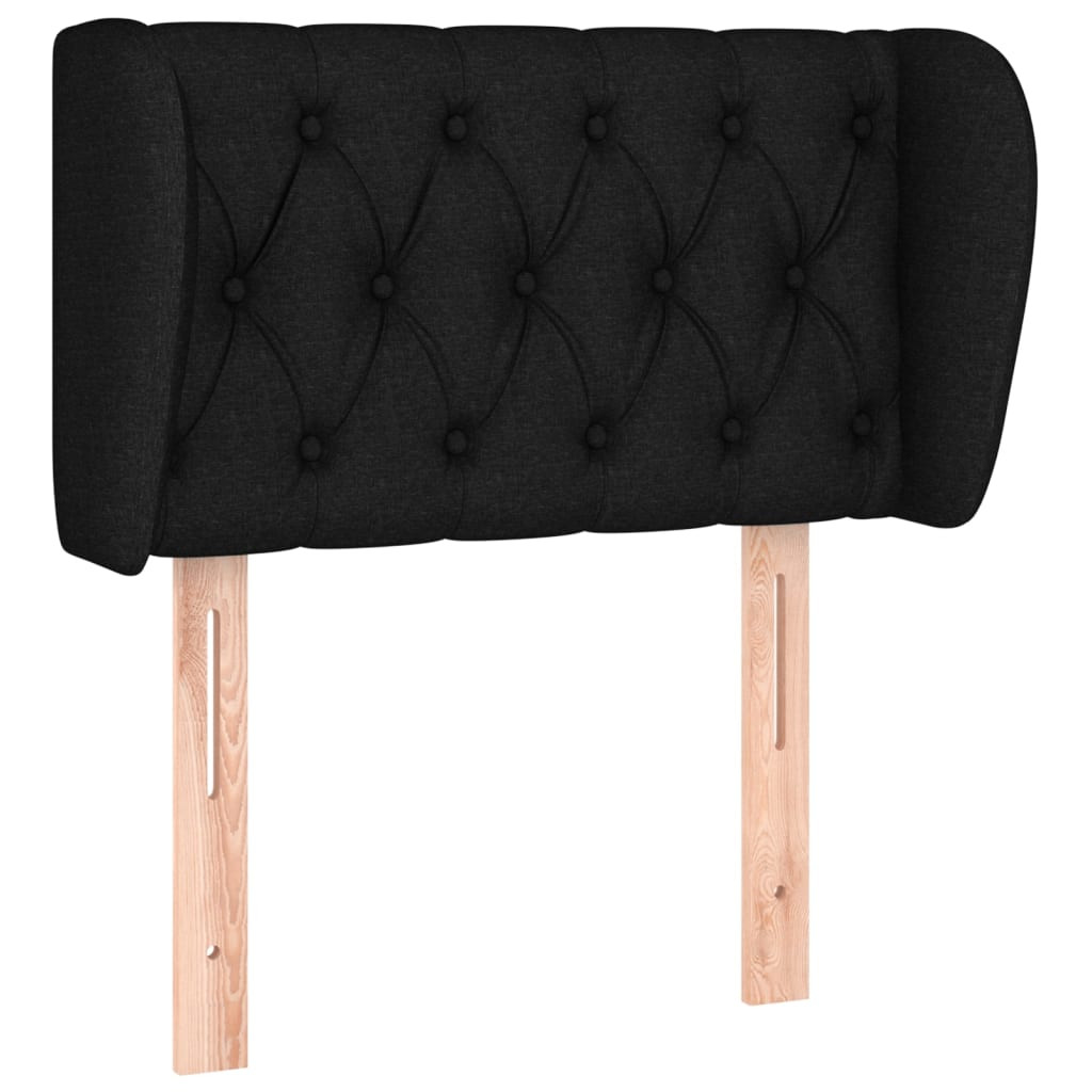 Wezgłowie Czarny 83 x 23 x 78/88 cm Tkanina vidaXL